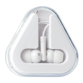 Earphones in Triangular Protective Case