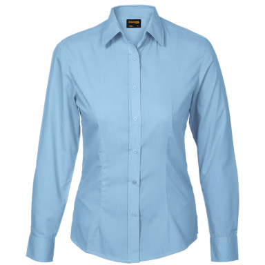 Basic Poly Cotton Blouse Long Sleeve Ladies